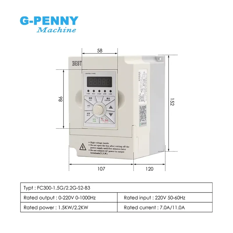 G-penny 2.2KW ER20 D80 Wood Wo - 2.2Kw Water Cooled Spindle Kit Vfd 评论和价格