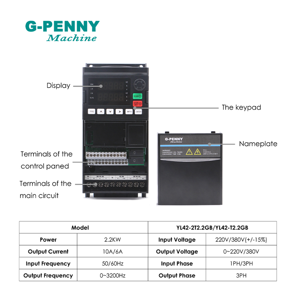 G-PENNY 2.2kw ER20 Water Coole - 2.2Kw Water Cooled Spindle Kit Vfd 评论和价格
