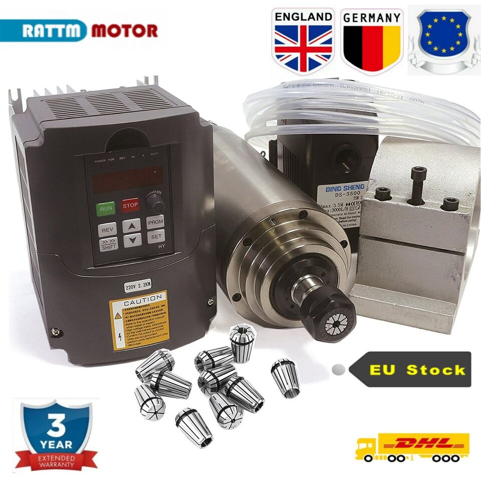 【EU/USA】Water Cooling Spindle  - 2.2Kw Water Cooled Spindle Kit Vfd 评论和价格